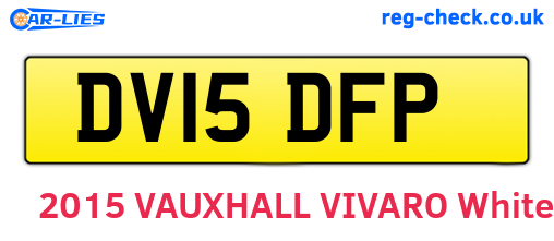 DV15DFP are the vehicle registration plates.