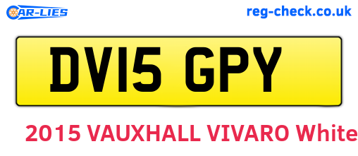 DV15GPY are the vehicle registration plates.