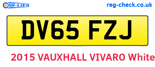 DV65FZJ are the vehicle registration plates.