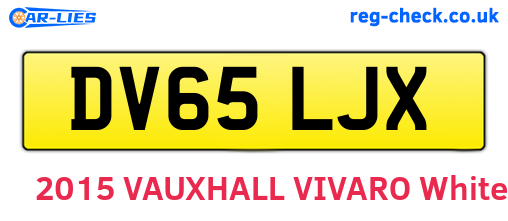 DV65LJX are the vehicle registration plates.