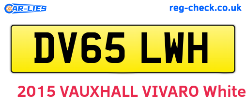 DV65LWH are the vehicle registration plates.