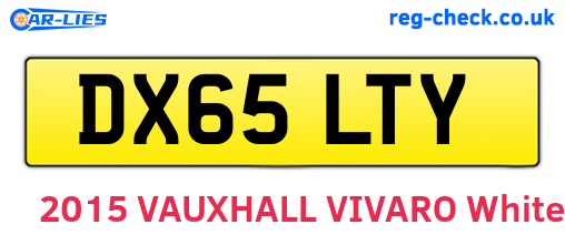 DX65LTY are the vehicle registration plates.