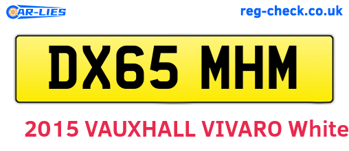 DX65MHM are the vehicle registration plates.