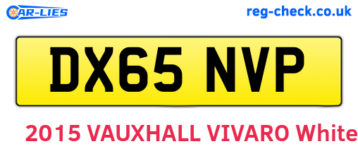 DX65NVP are the vehicle registration plates.