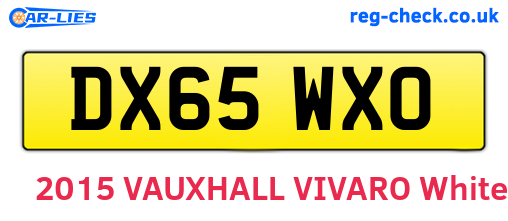 DX65WXO are the vehicle registration plates.