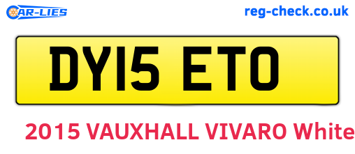 DY15ETO are the vehicle registration plates.