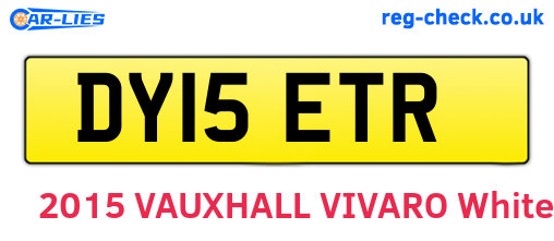 DY15ETR are the vehicle registration plates.