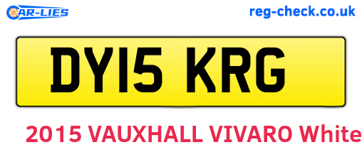 DY15KRG are the vehicle registration plates.