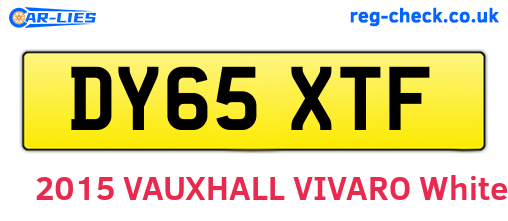 DY65XTF are the vehicle registration plates.