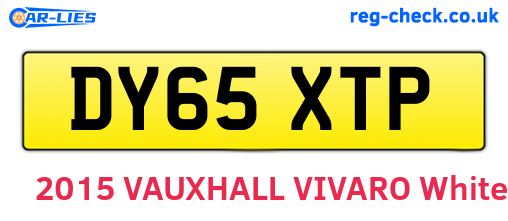 DY65XTP are the vehicle registration plates.