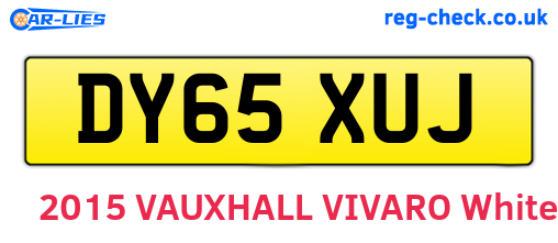 DY65XUJ are the vehicle registration plates.