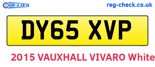 DY65XVP are the vehicle registration plates.