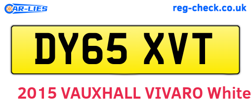 DY65XVT are the vehicle registration plates.