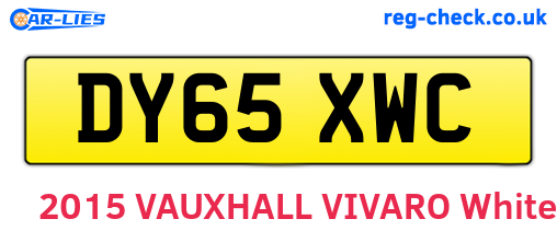 DY65XWC are the vehicle registration plates.