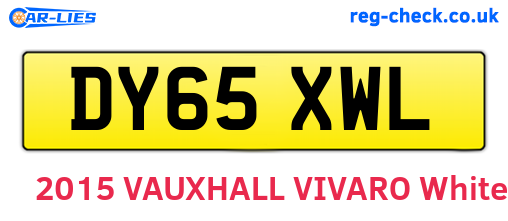 DY65XWL are the vehicle registration plates.