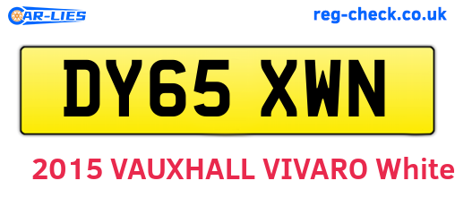 DY65XWN are the vehicle registration plates.