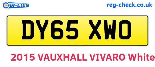 DY65XWO are the vehicle registration plates.