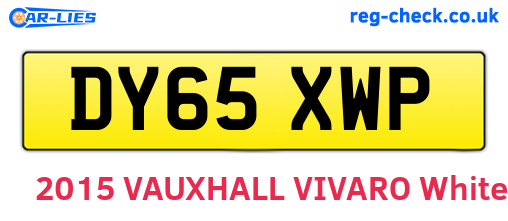 DY65XWP are the vehicle registration plates.