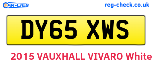 DY65XWS are the vehicle registration plates.