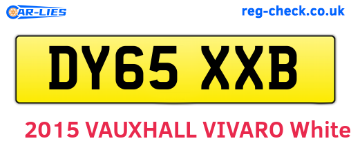 DY65XXB are the vehicle registration plates.