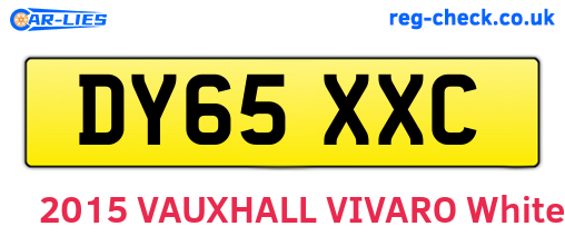 DY65XXC are the vehicle registration plates.