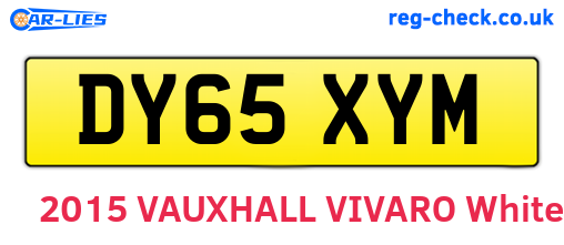 DY65XYM are the vehicle registration plates.