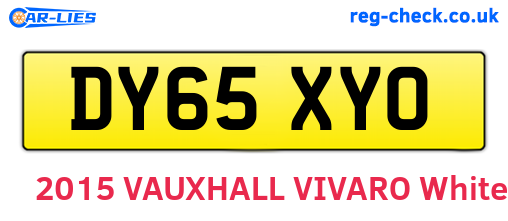 DY65XYO are the vehicle registration plates.