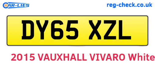 DY65XZL are the vehicle registration plates.