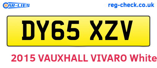 DY65XZV are the vehicle registration plates.