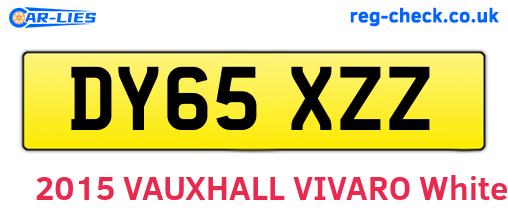 DY65XZZ are the vehicle registration plates.