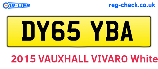 DY65YBA are the vehicle registration plates.