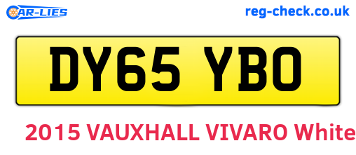DY65YBO are the vehicle registration plates.