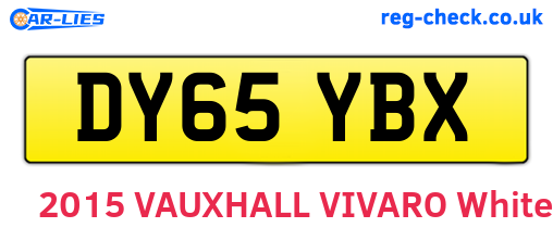 DY65YBX are the vehicle registration plates.