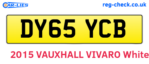 DY65YCB are the vehicle registration plates.