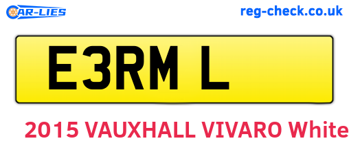 E3RML are the vehicle registration plates.