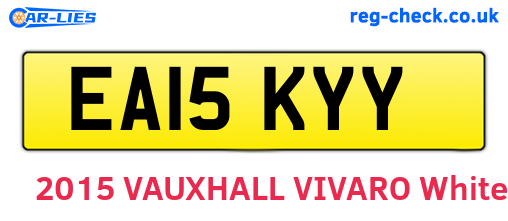 EA15KYY are the vehicle registration plates.