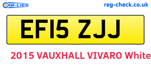 EF15ZJJ are the vehicle registration plates.