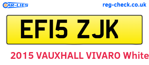 EF15ZJK are the vehicle registration plates.