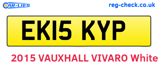 EK15KYP are the vehicle registration plates.