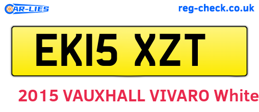 EK15XZT are the vehicle registration plates.