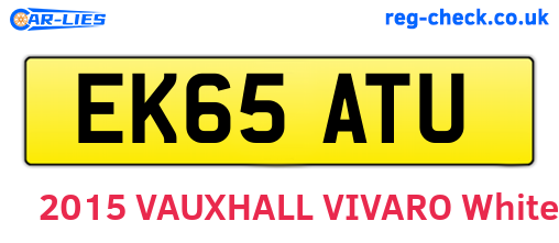EK65ATU are the vehicle registration plates.
