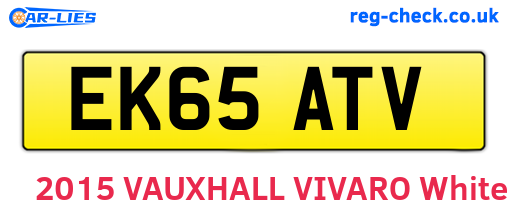 EK65ATV are the vehicle registration plates.