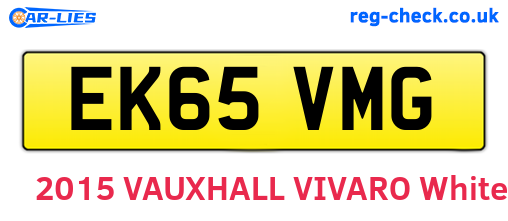 EK65VMG are the vehicle registration plates.