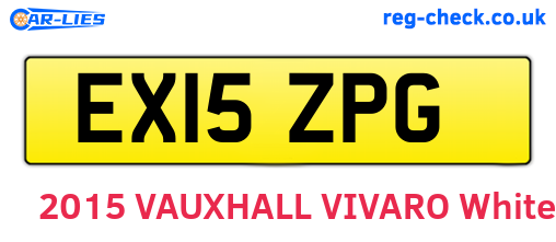 EX15ZPG are the vehicle registration plates.