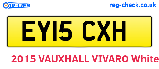EY15CXH are the vehicle registration plates.
