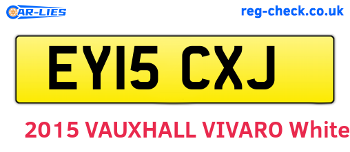 EY15CXJ are the vehicle registration plates.