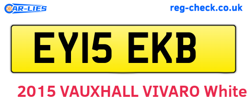 EY15EKB are the vehicle registration plates.