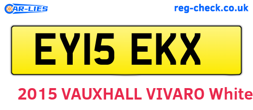 EY15EKX are the vehicle registration plates.
