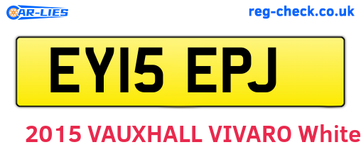 EY15EPJ are the vehicle registration plates.
