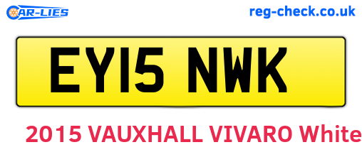 EY15NWK are the vehicle registration plates.